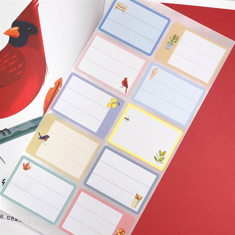 124Pcs Package Stationery Label White Label Write Name Sticker Blank Sticker Label Child Stationery Sticker