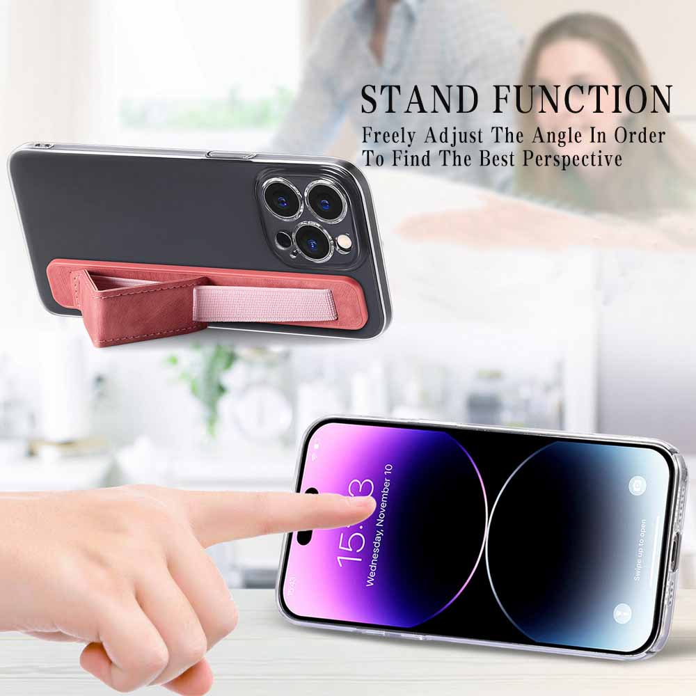 2-in-1 Phone Strap Grip Holder, Silicone Kickstand, Finger Holders for Most Smartphones