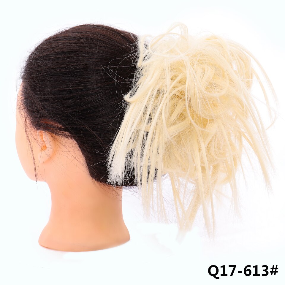 LUPU-Chignon de cheveux bouclés et salis | Extension de cheveux extensible pour femmes, Extension de cheveux couleur Ombre pour femmes: 613