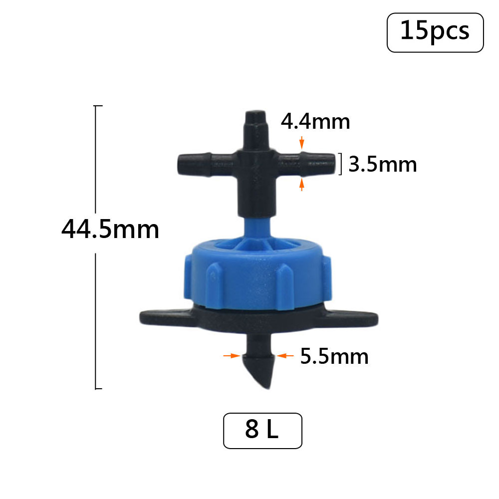 2L 4L 8L Dripper Arrow Dropper Irrigation Connector 3/5mm 2/4-Way Drip Arrow Greenhouse Drip Irrigation System: Clear