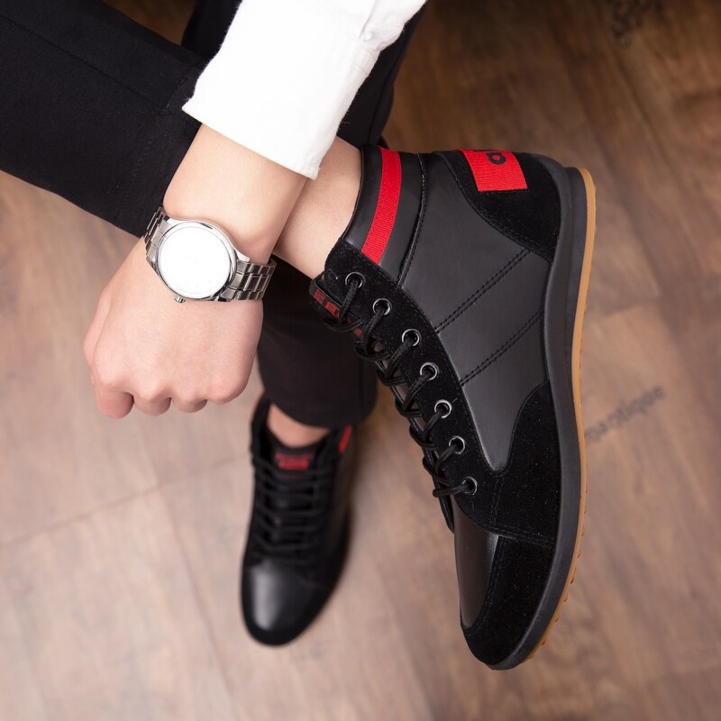 Heren casual leren schoenen sneakers waterdichte antislip laarzen