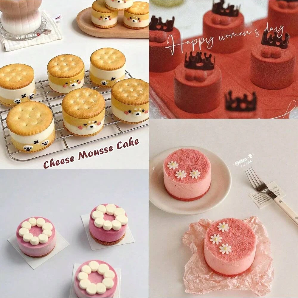 Molde de silicona para pastel, bandeja para hornear pasteles, moldes para repostería, molde cilíndrico para hornear, molde de silicona para pasteles Pops, utensilios para hornear de silicona
