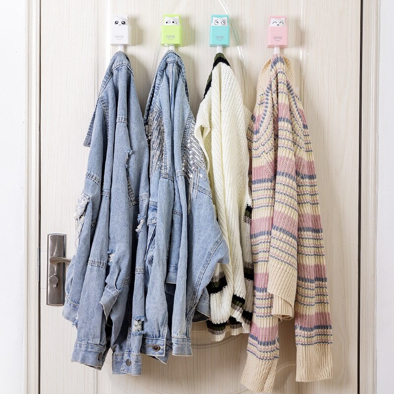 Creatieve Leuke Verborgen Kat Muur Opknoping Haak Voor Kleding Hoed Sjaal Sleutel Fun Zelfklevende Dieren Paw Hanger Rack Muur decoratie