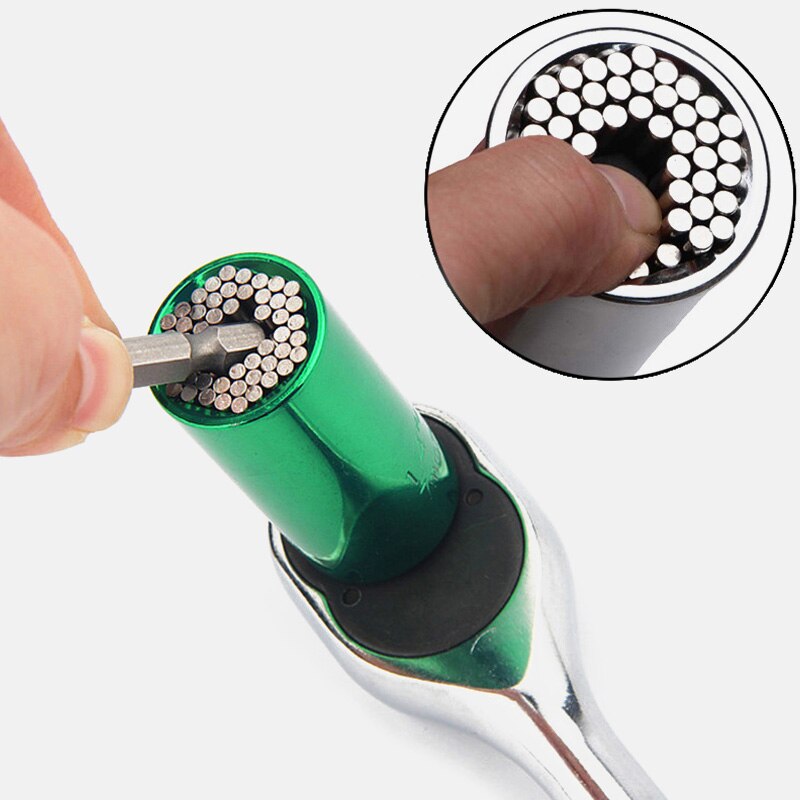 7-19mm Universal Torque Wrench Head Set Socket Sleeve Power Drill Ratchet Bushing Spanner Magic Key Grip Hand Tools