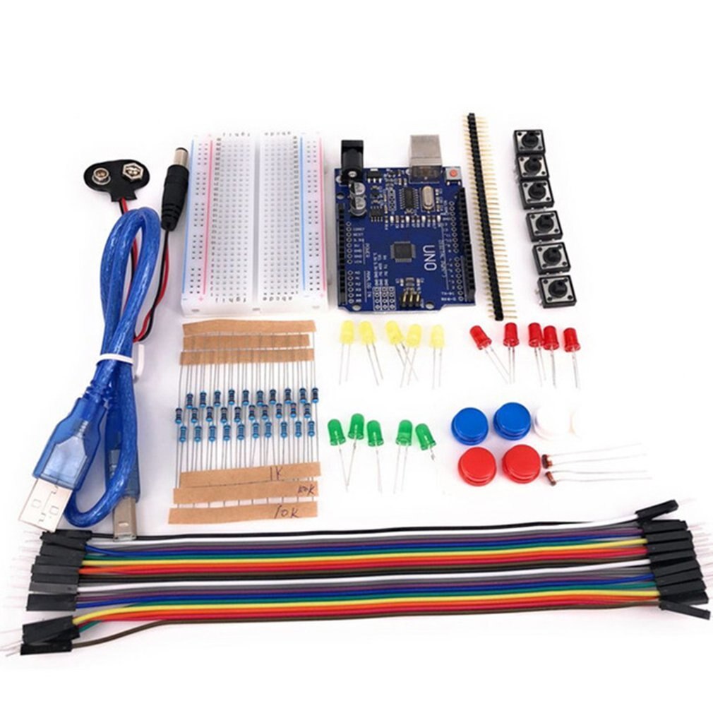Starter Kit 13 In 1 Kit Primaire Kit Mini Board Led Draad Knop Accessoires Compatibel Met Uno R3 Voor Arduino: Bag-packed