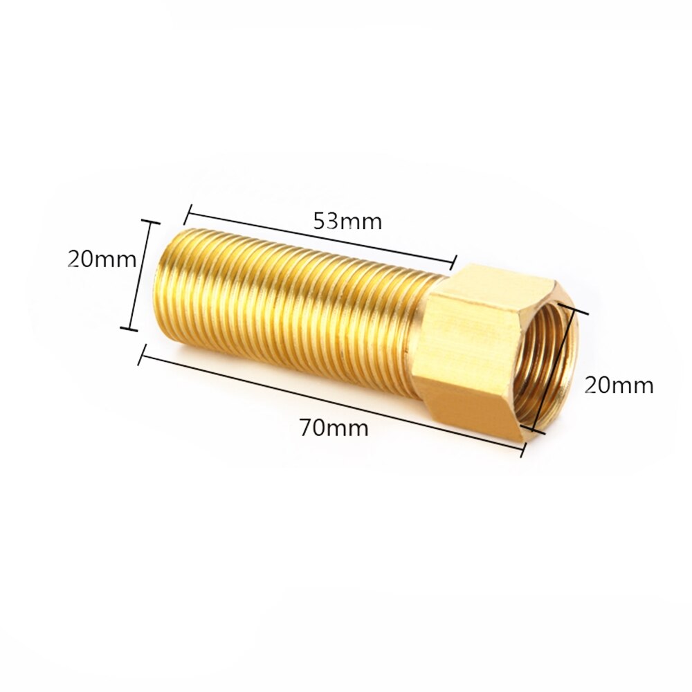 Messing Connector 1/2 "Bsp Man-vrouw Thread Veranderen Koppelstuk Recht In Adapter Fittings 28 Mm 40 Mm 50mm 70 Mm 100 Mm Lengte: 70MM Length