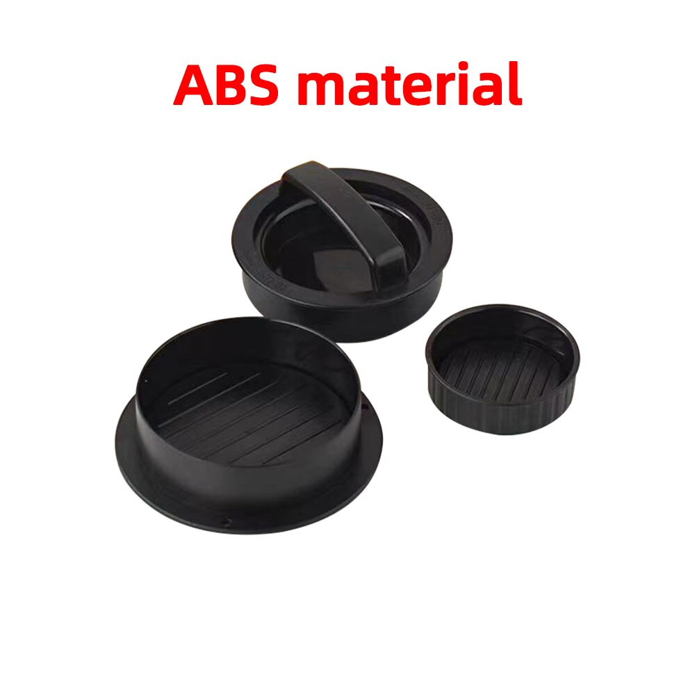 Manual ABS Hamburger Meat Press Maker Non-Stick Stuffed Round Shape Burger Patties Beef Grill Pie Press Mold Kitchen Accessories: Black