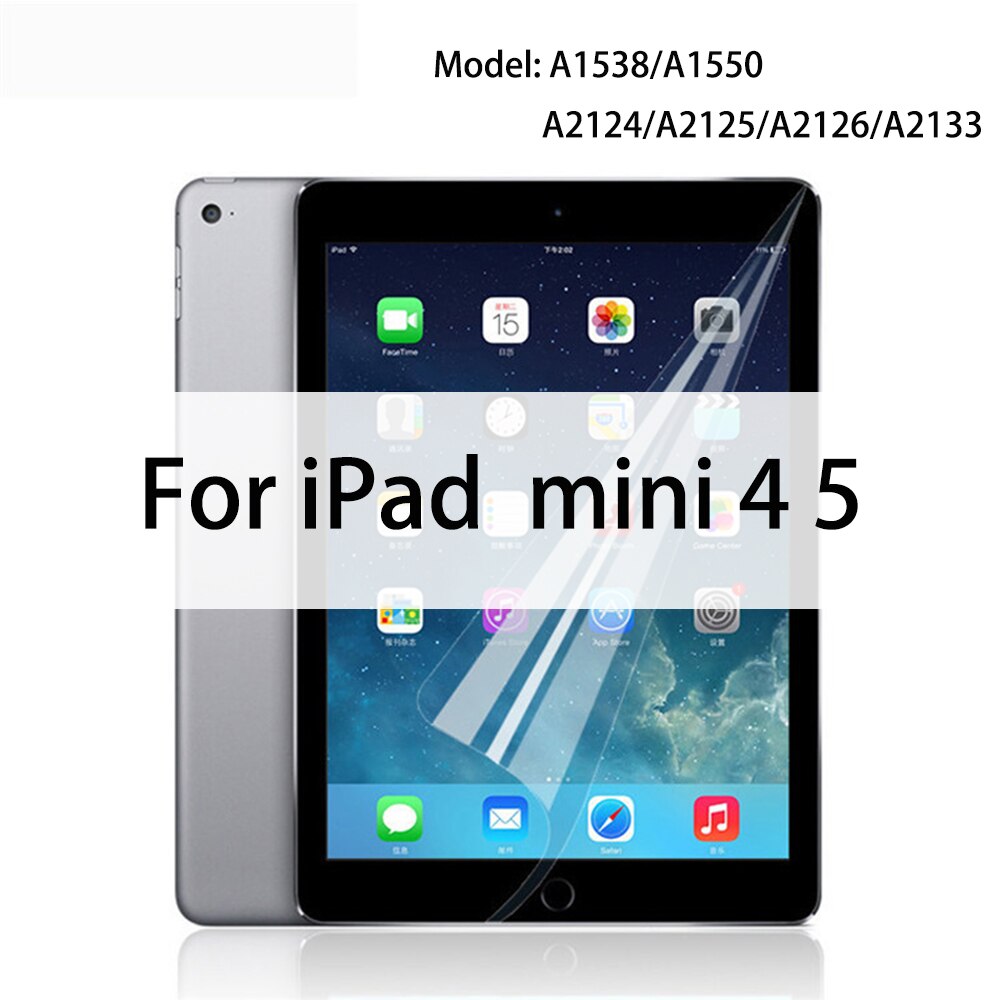 3 paczki Tablet folie ochronne na ekran do miękka folia do iPad 9.7 10.2 10. 5 10.9 11 12.9 Air 4 3 2 Mini 6 5 4 3 2 dla ipad 2017 2018 2020: For Mini 4 5