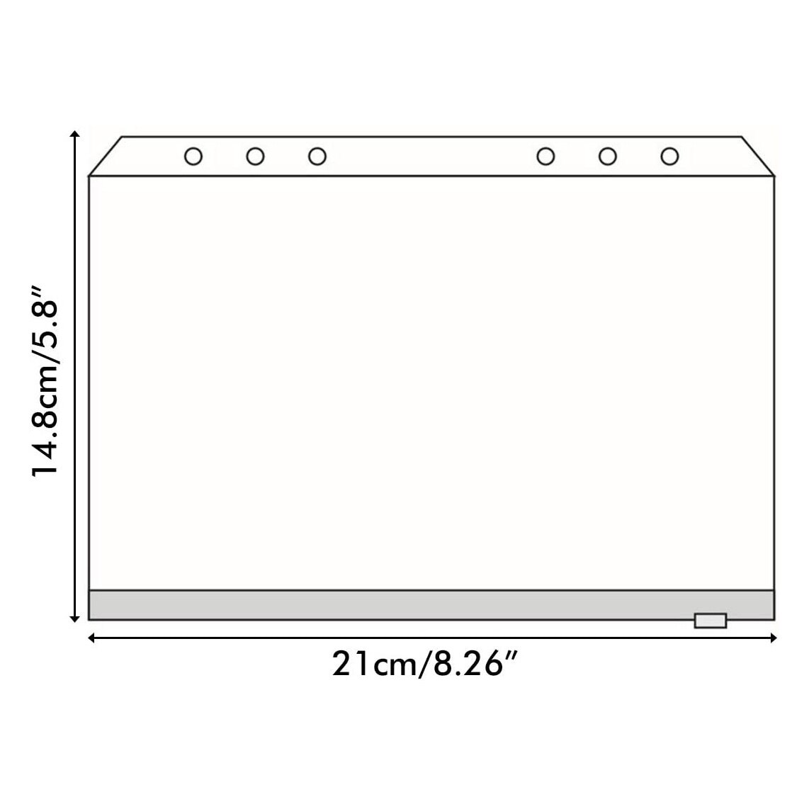 12 Pcs A5 Binder Pockets Binder Zipper Folders for 6-Ring Notebook Binder Loose Leaf Insert Bags Waterproof Pouch
