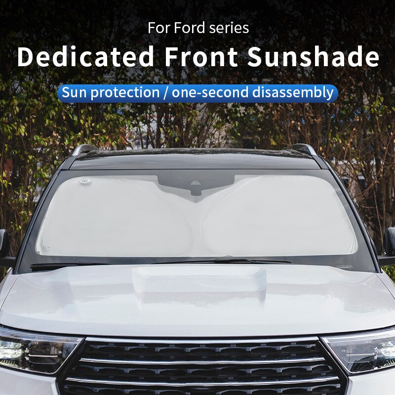 For Ford mustang Front sunshade Car front insulation cloth shade cloth Summer sunscreen interior car accessories