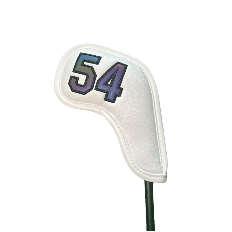 Golf Wedge Head Covers Magneet Close Cover Wiggen Headcovers Nummers 48 50 52 54 56 58 60 Graden Wit/zwart Golf Iron Cover: Bordeaux