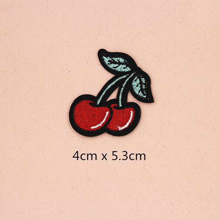 Regenboog Liefde Hart Patches Cap Schoen Ijzer Op Geborduurde Applicaties DIY Kleding Accessoires Patch Voor Kleding Stof Badges BU65: BU65N11 Cherry