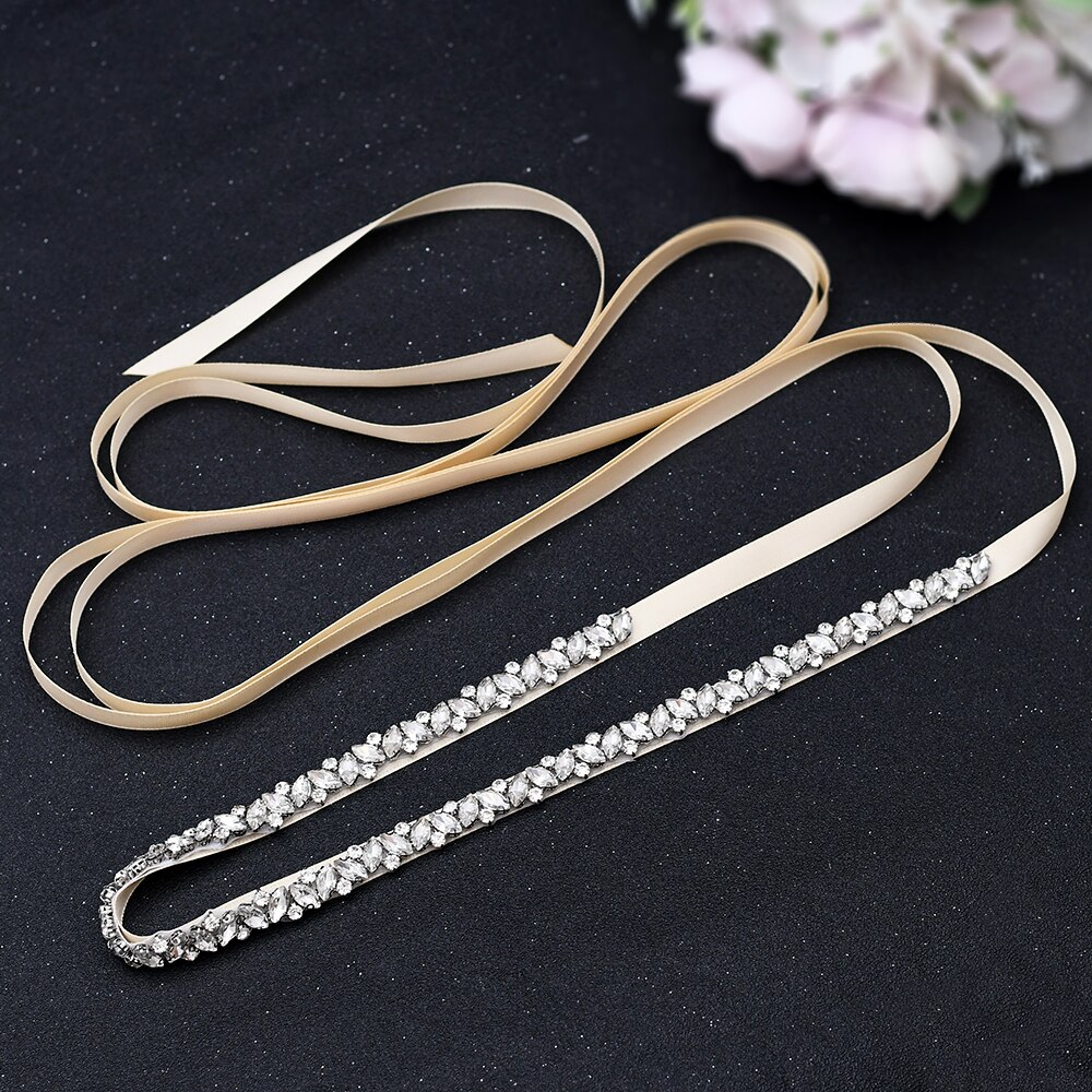 ZMS404 Strass Applique Vrouwen Sash Bruid Accessoires Avondjurken Oosterse Vrouwelijke Riem Voor Trouwjurken Voor Vrouwen