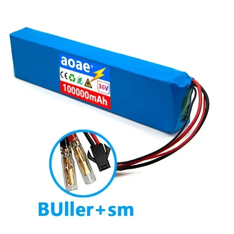 36 V 100 Ah 18650 wiederaufladbarer Lithium-Akku 10S3P 1000 W Leistung modifiziertes Fahrrad-Roller-Elektrofahrzeug mit BMS: Lila