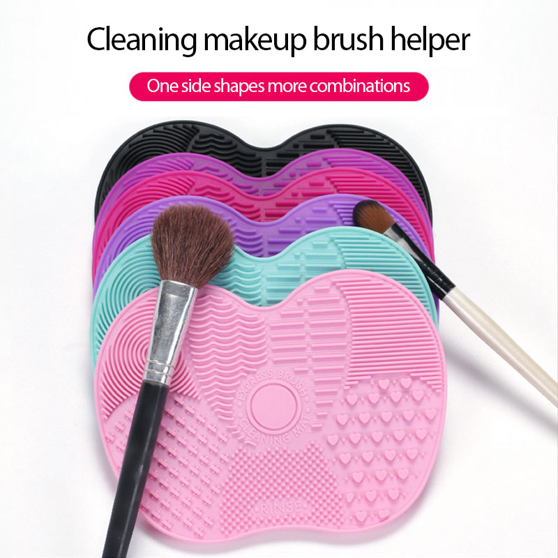 Siliconen borstelreiniger Cosmetische make-up Wasborstel Gel Reinigingsmat Foundation Make-upborstelreiniger Pad Scrubbe Board