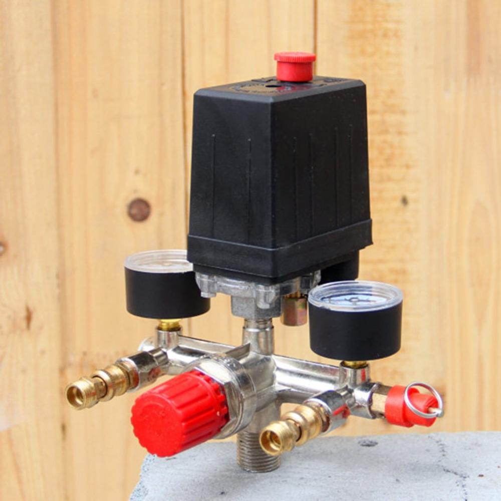 Heavy Duty Air Compressor Pressure Switch Control Valve 90 PSI -120 PSI Black Air Compressor Pressure Switch Control