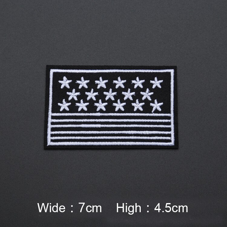Computer embroidery black and white patch patch clothing accessories badge computer embroidery patch cloth: 3