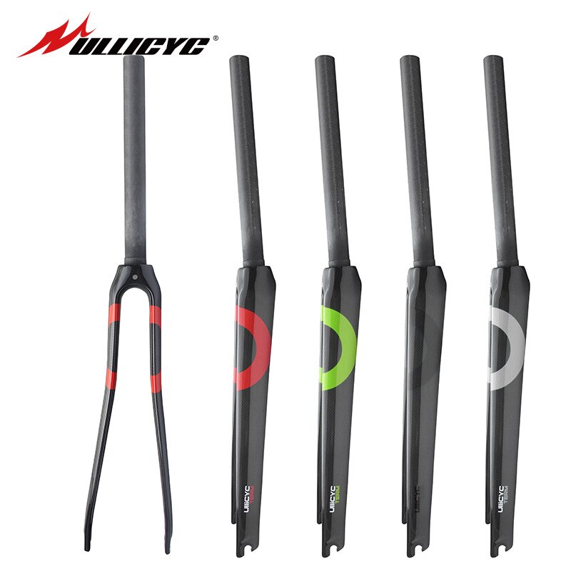 ULLCYC-horquilla rígida para bicicleta de carretera, ultraligera, de fibra de carbono, 700c, 28,6mm, 380g: Matte Black