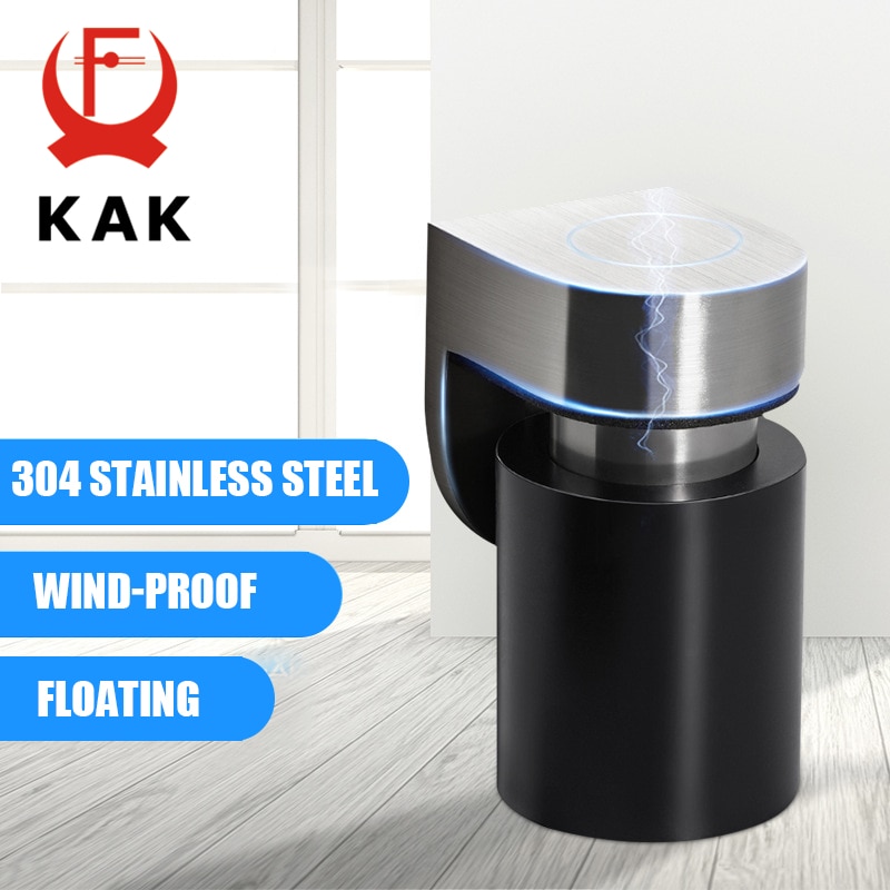 Kak magnetisk dørprop dørholder cylindrisk flydende 304 massivt rustfrit stål tung dørstop dør møbler hardware