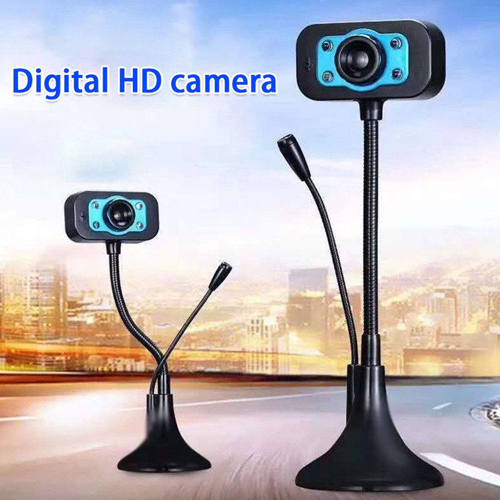 Led Webcam Desktop Computer Camera Pc Video Usb Webcams Met Microfoon Nachtzicht Camera Web Cam