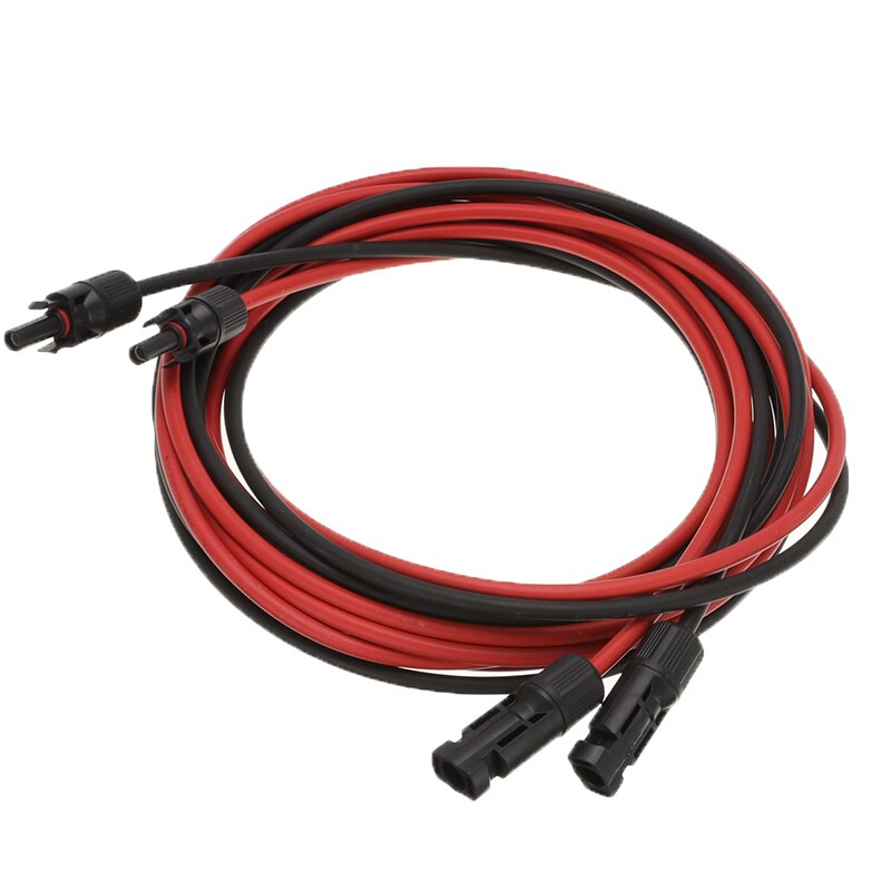PVC Insulated Electrical PV Connector Cables Solar Panel Connect Back 10m 30ft 10AWG 12AWG 14AWG 2.5mm 4mm 6mm