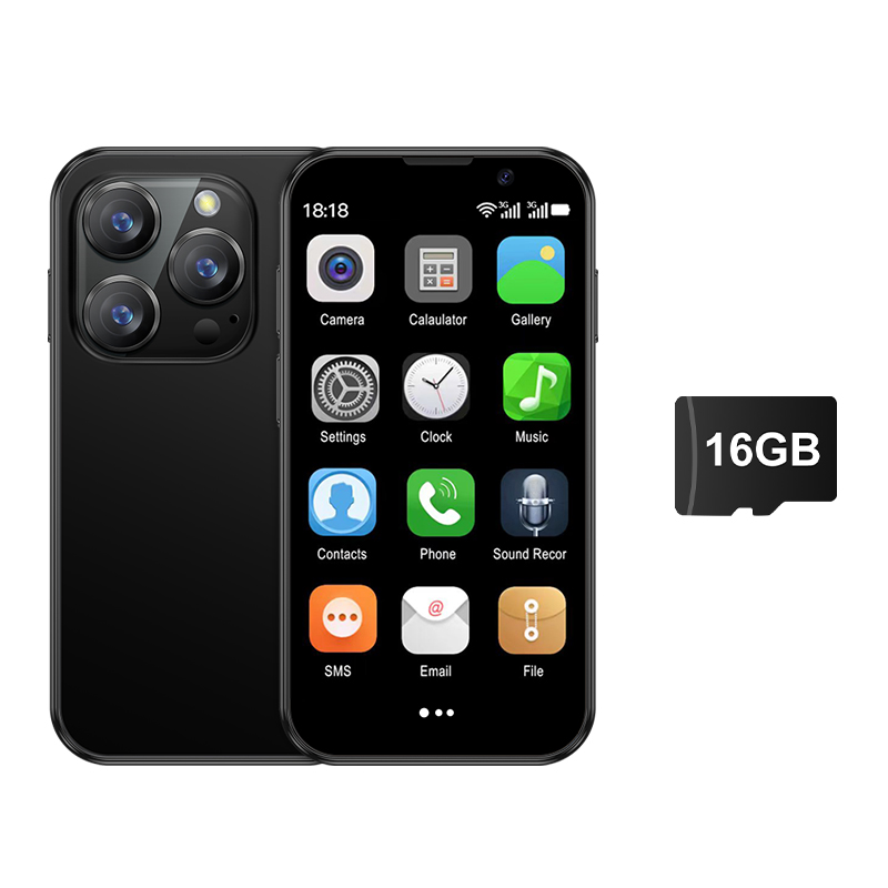 SERVO-Mini-Smartphone, 3,0-Zoll-HD-Anzeige, Android 9.0-praktisch, 2 GB + 16 GB, Gesicht-Entriegelung, 3G-Mobilfunk-GPS, kleine Smartphones: Blau