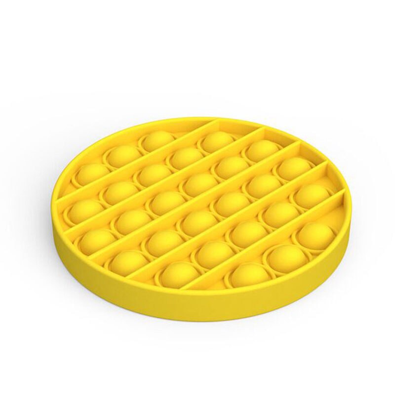 Pop It Fidget Push Bubble Sensory Toy Autism Special Need Stress Reliever Squeeze Sensory Figet Toys Relieve Stress Help Recover: Yellow