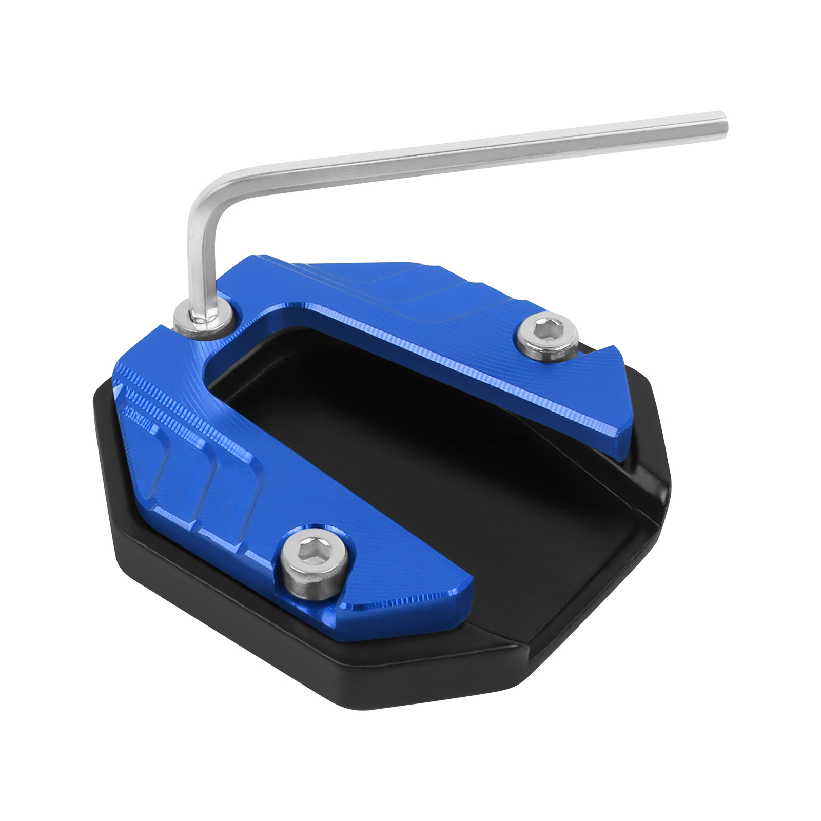 Universele Scooter Motorfiets Accessoires Extender Voet Zijstandaard Vergroter Basis Steunplaat Kickstand Vergroten Verlengstuk Pad: Blauw