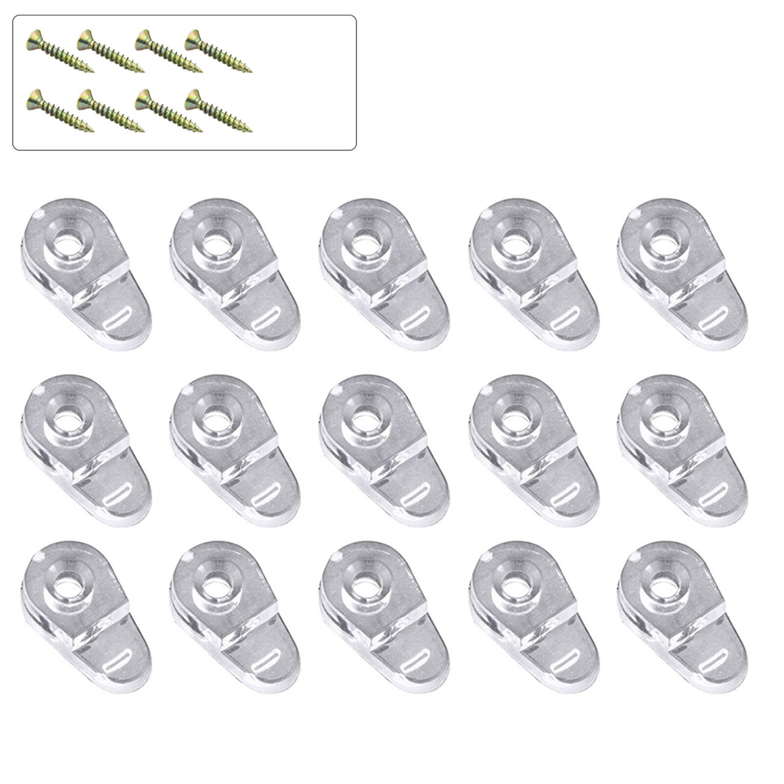 50Pcs Hardware Installeren Plastic Glas Retainer Clips Kit Windows Met Schroeven Kastdeur Vaste Houder Clear Accessoires