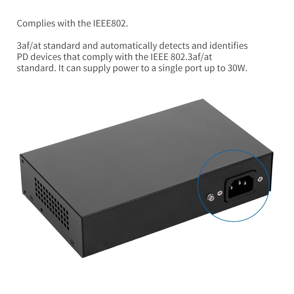 + 2BZDN-X 8 + 2 commutateurs POE, 8 ports Ethernet, 2 ports Ethernet, 2.0Gbps pour caméra IP sans fil, prise AP US
