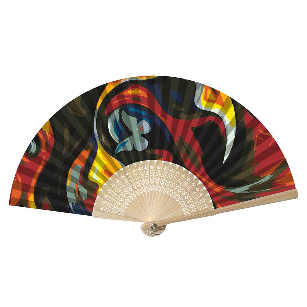 Handmade Oil Painting Ginkgo Leaf Folding Fan By Numbers DIY Painted Craft Home Decoration Digital Oil Painting Fan