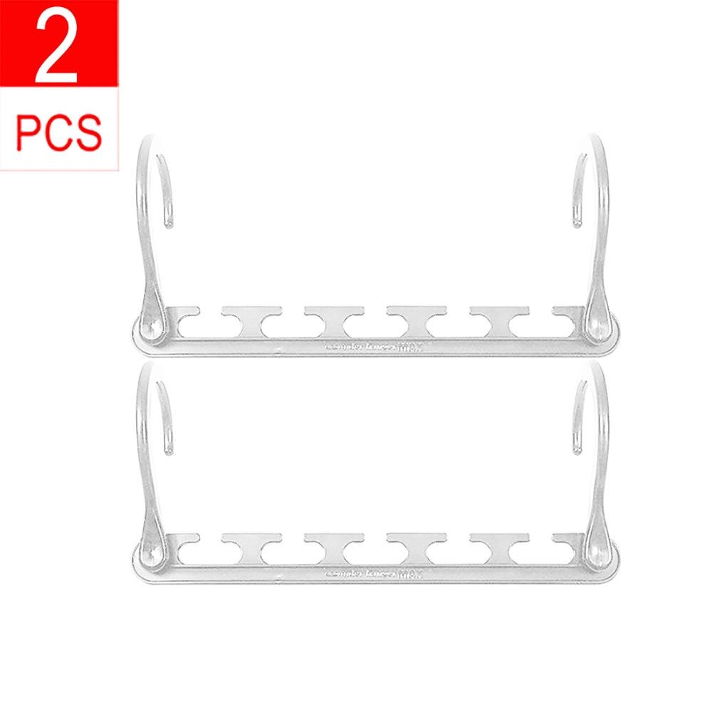 Multi-Functionele Cascading Hangers Voor Kleding Kast Magic Ruimtebesparend Kledinghanger Closet Organizer Hanger Kleerhanger 2 Pc: 2 pack White