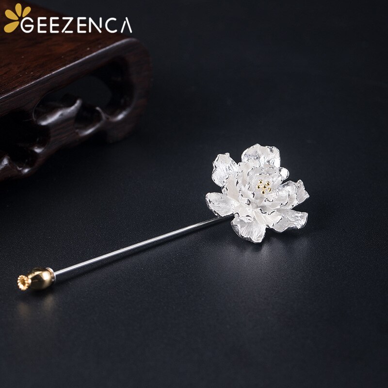 925 Sterling Silver Begonia Fiore Spilla Gioielleria Raffinata Per Le Donne Carino Romantico Elegante Spille Spille Classico Alla Moda Del Regalo Del Partito
