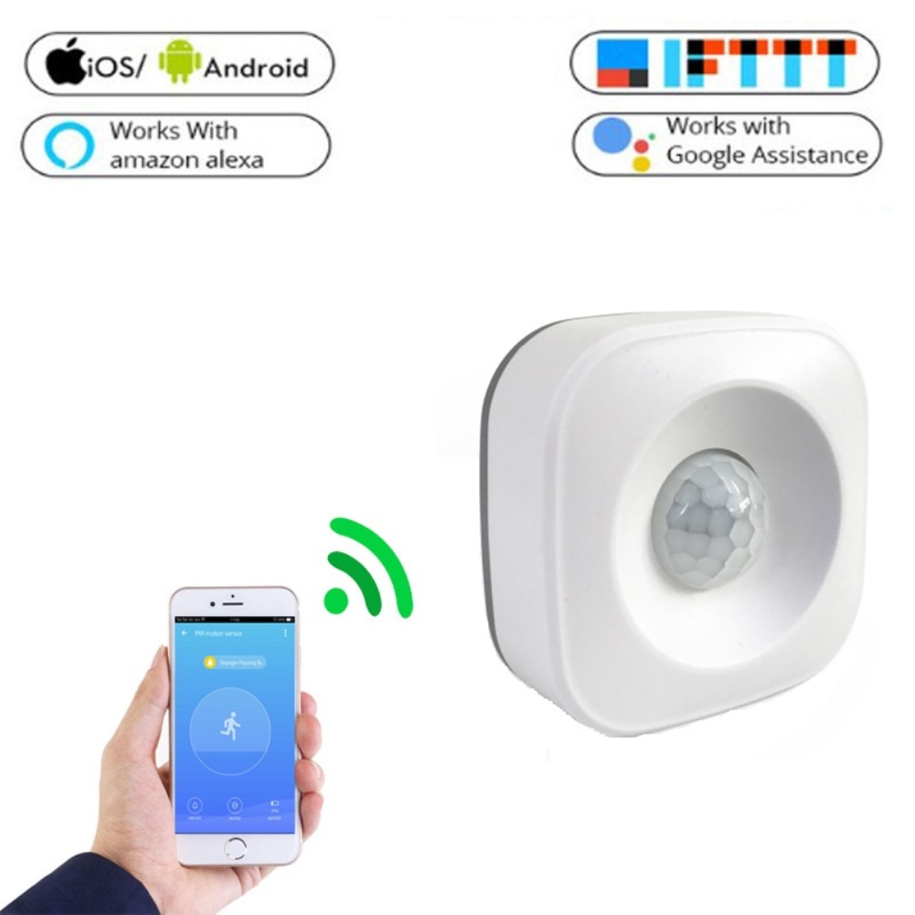 Motion PIR Sensor Detector WIFI Movement Sensor Smart Life APP Wireless Home Security System compatible for Alexa