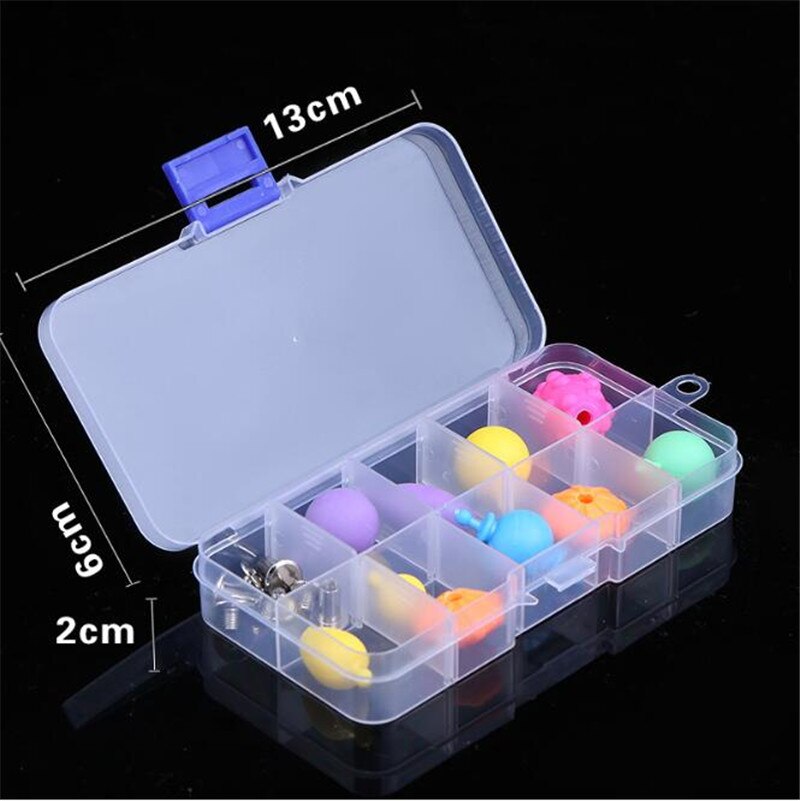 Organizer opbevaringsæske 1 pc gennemsigtig plastik justerbar tablet medicin æske pille smykker opbevaring organizer box