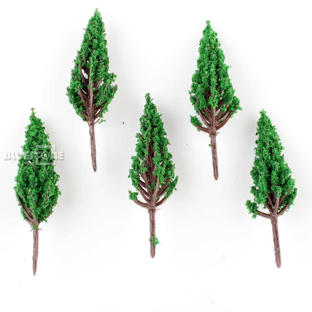 100 X Model Pine Trees Model Train Park Trees for N or Z Scale Snow Scenery 58mm