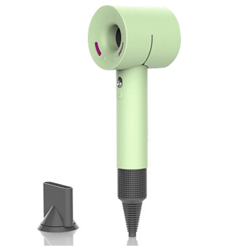 Blødt silikone beskyttelsescover til dyson supersonic hårtørrer ,360 fuld beskyttelse opladningsetui til dyson blæser cover hud: Grøn
