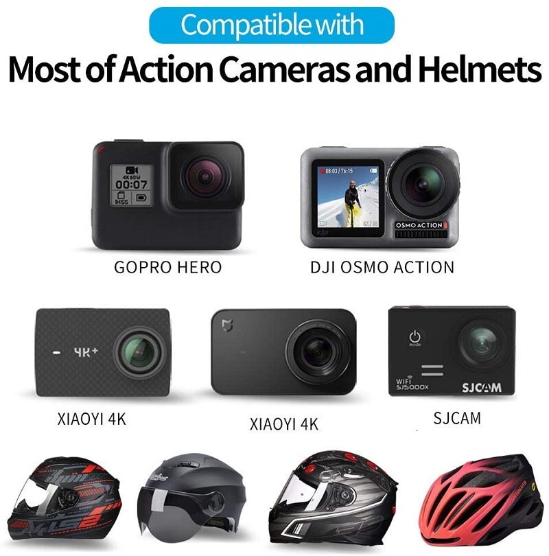 Full Face Helmet Chin Mount Holder for GoPro Hero 9 8 7 6 Osmo Motorcycle Helmet Chin Stand Camera Accessories for Go Pro Hero 8