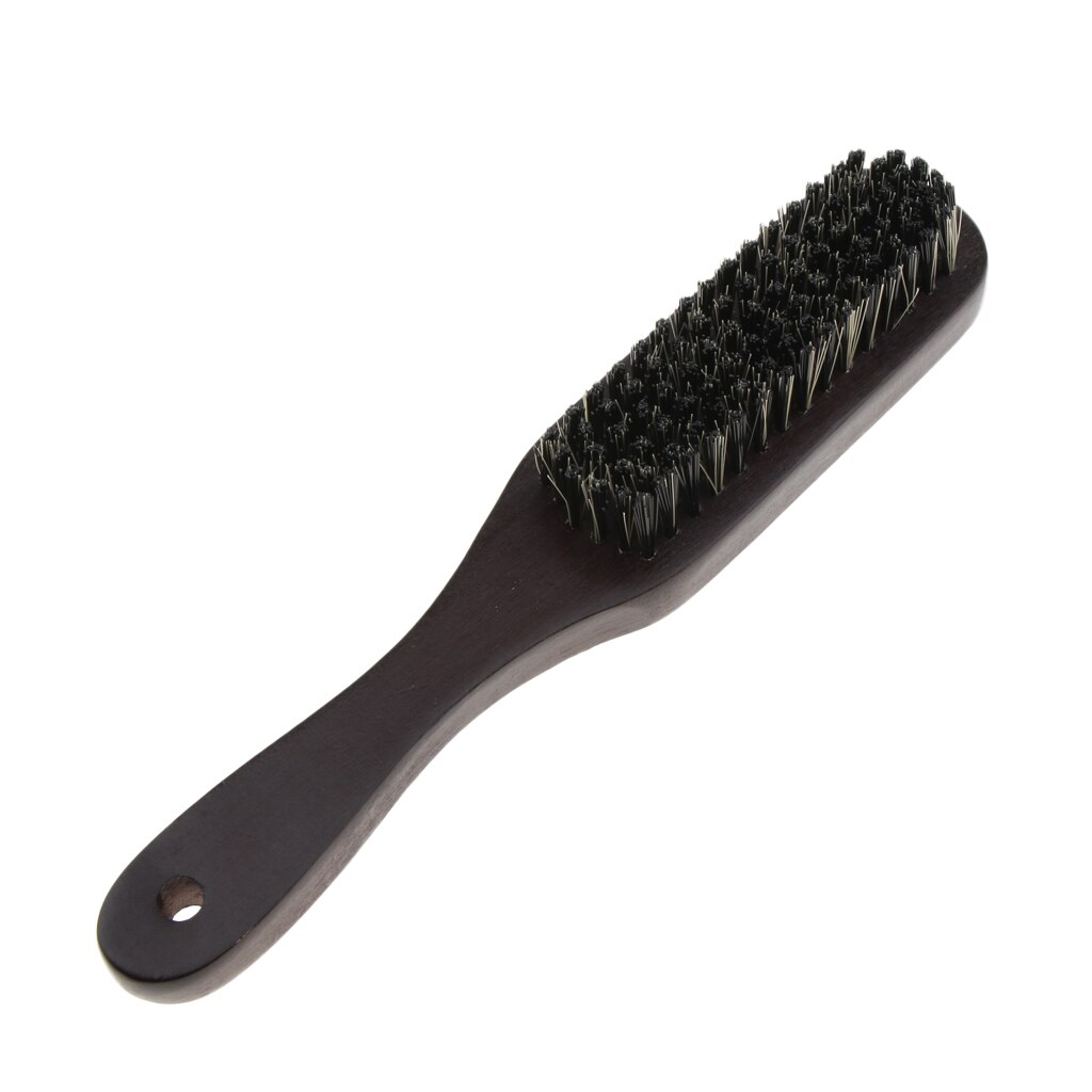 Hombres barba cepillo cerdas naturales pelo bigote cepillo de afeitar cepillo de madera dura