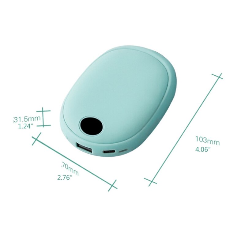 2 In 1 USB Heater Rechargeable Electric Warmer Quick Hand Warmer Heat Heater Light Safety Pocket Mobile Power 10000 mAh