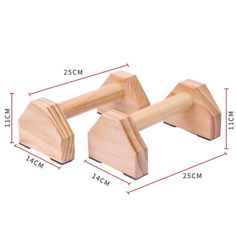 Support de gymnastique en bois de 25cm, barre parallèle pour l&#39;entraînement physique, 1 paire de supports de Sport à Double tige