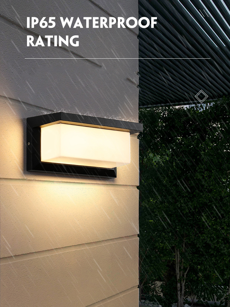 Lámpara Led de pared con Sensor de movimiento IP65 resistente al agua, luces para porche, balcón, jardín, lámpara de pared, cobertizo, luz Led de pared para exteriores para el hogar