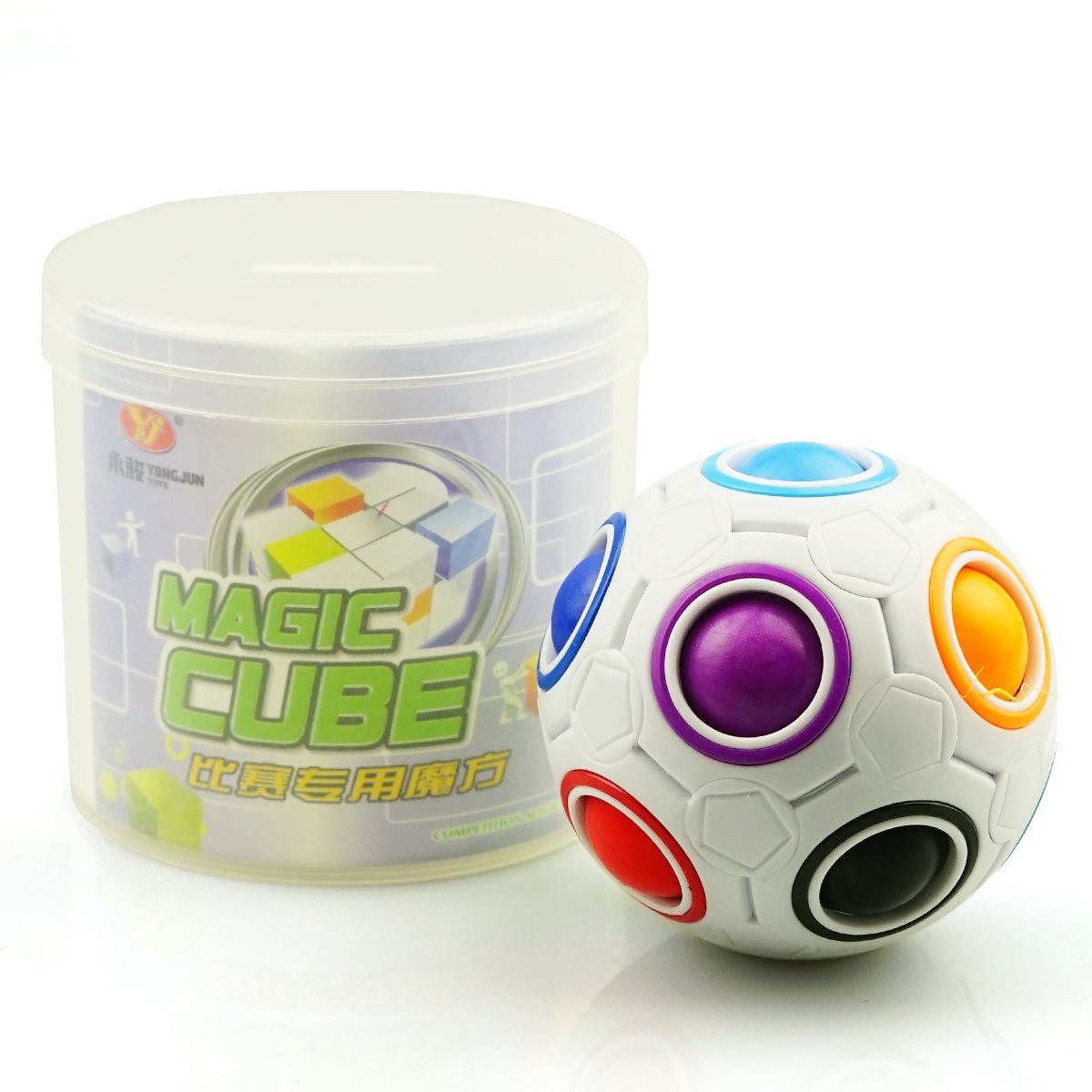 Magic Rainbow Bal Magic Voetbal Puzzel Bal Cube Sferische Creatief Educatief Speelgoed Voor Kinderen