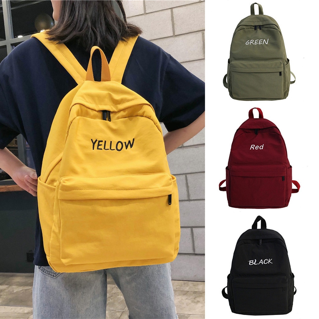 neue Große Kapazität Einfarbig Wasserdichte Nylon Casual Rucksack Schule Tasche Mochilas Feminina bagpack mochila mujer