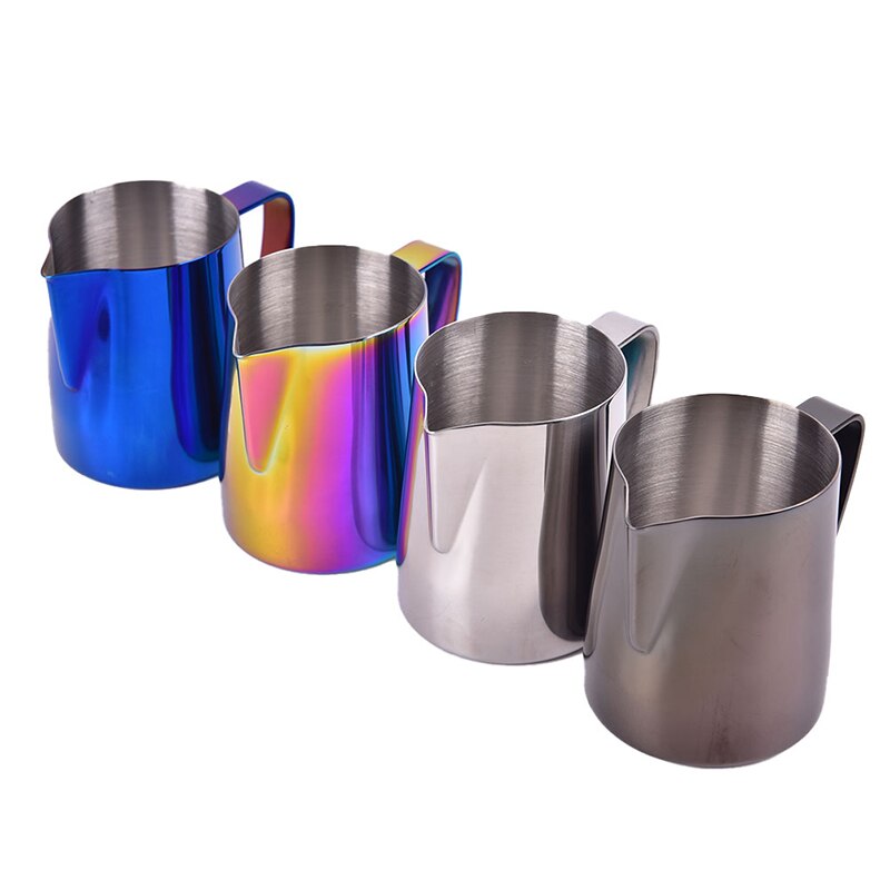 Milk Steaming & Frothing Pitcher Stainless Steel Non-Stick Milk Jug Pull Flower Cup For Coffee Cappuccino Latte Art