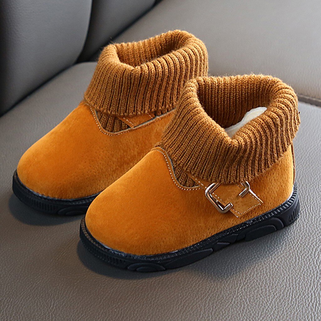 Botas de Inverno Recém-nascidos da criança Infantil Do Bebê Dos Miúdos Meninas Inverno Quente Sólidos Curto Botas Bootie Calçados Casuais Botas Bebe Nina Ботинки