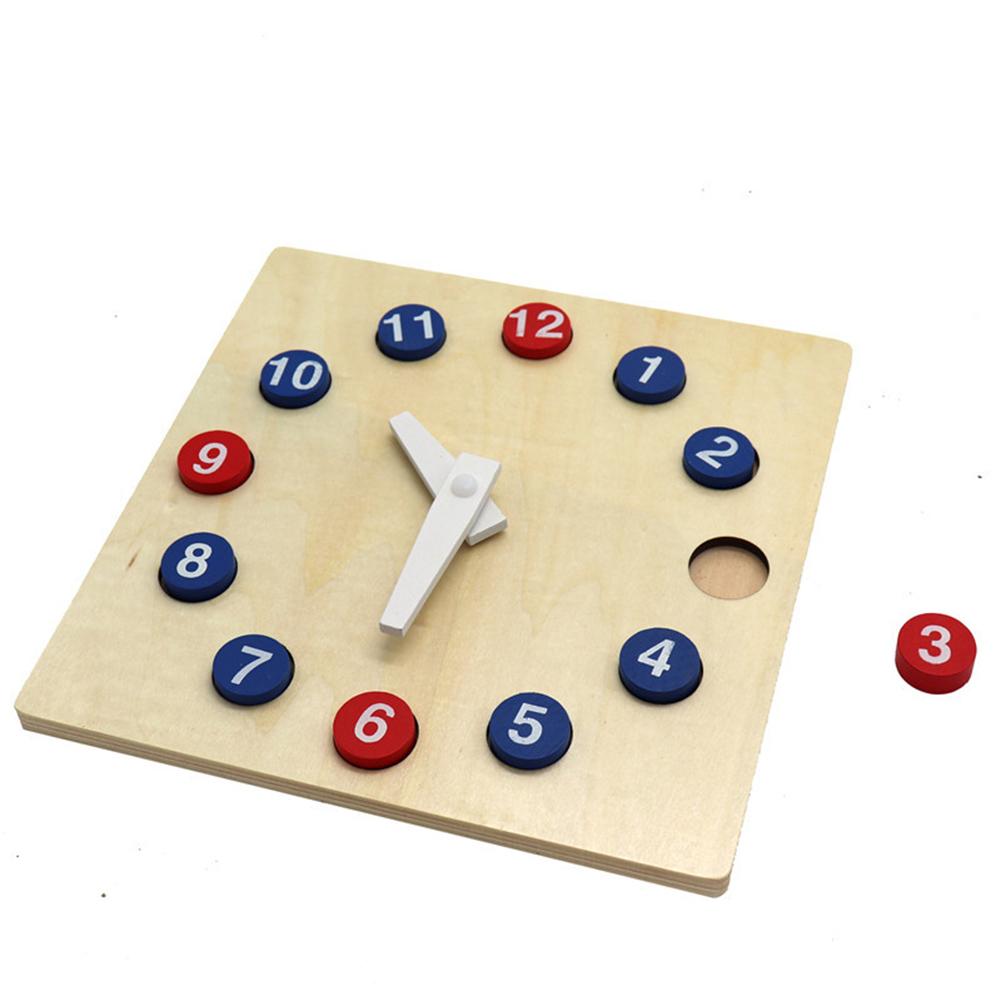 Puzzle in legno apprendimento orologio tempo che dice attività scuola materna supporti didattici bambino educazione precoce giocattolo cognizione