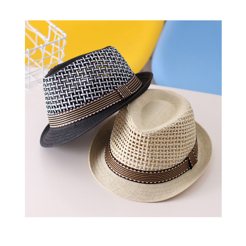 ¡Novedad! sombrero Panamá para niños, sombreros de verano para el sol, gorro para bebés y niños, sombrero de paja de Jazz para niños, sombrero para bebés tipo gorro para niños, accesorios de fotografía