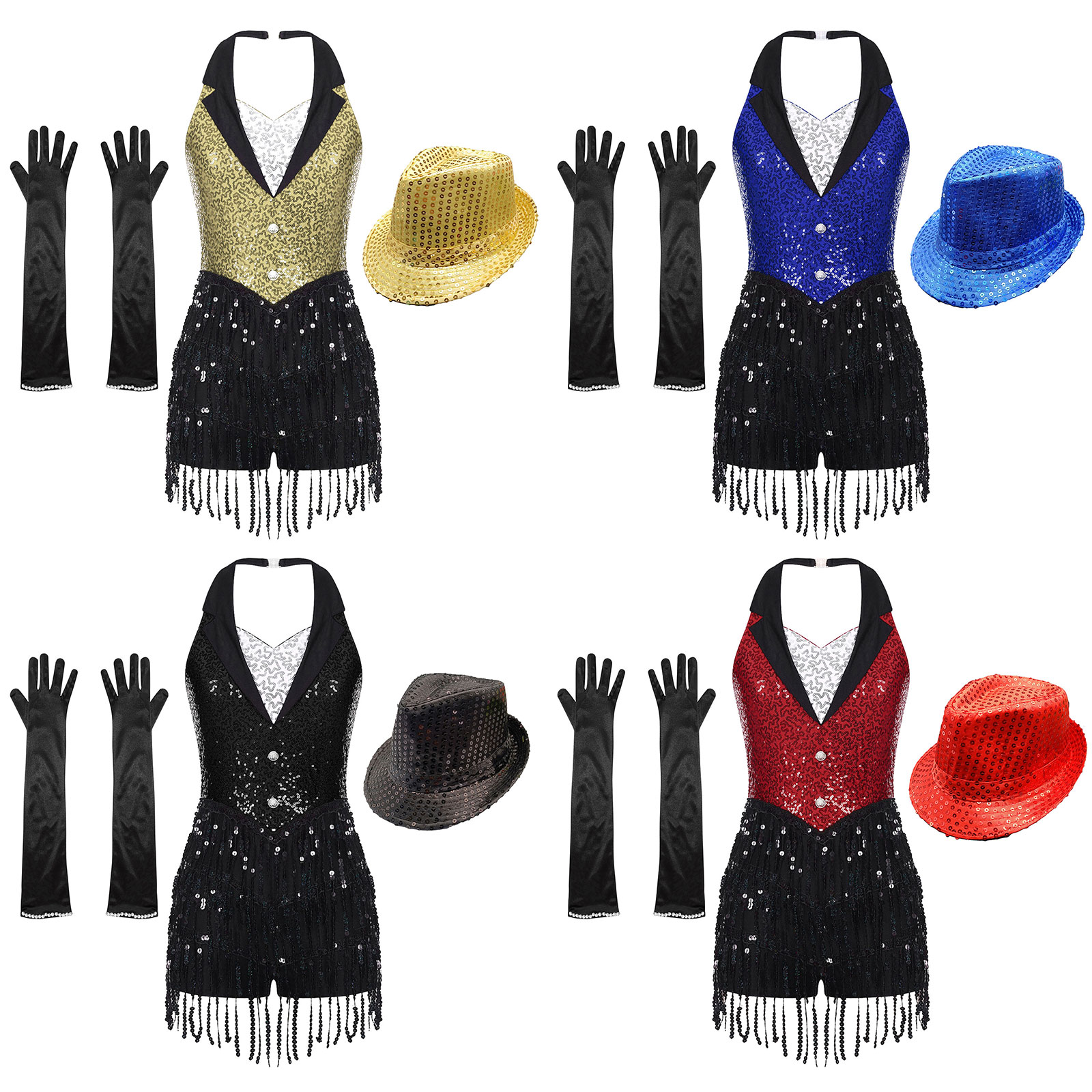 Robe de danse moderne pour femmes, Costume de spectacle à paillettes brillantes, sans manches, Jazz latin, Tango, Salsa, justaucorps, tenue