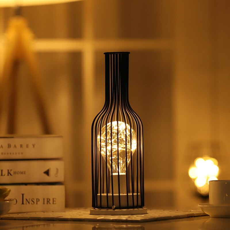 Aushöhlen Wein Flasche bilden LED Lampe Trinken Glas Licht für Cafe Hotel Balkon: Stil 3